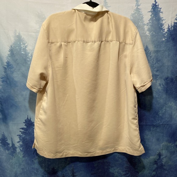 Cubavera Hawaiian Havana Shirt Polyester Rayon Short Sleeve Mens Size XL - Picture 5 of 5